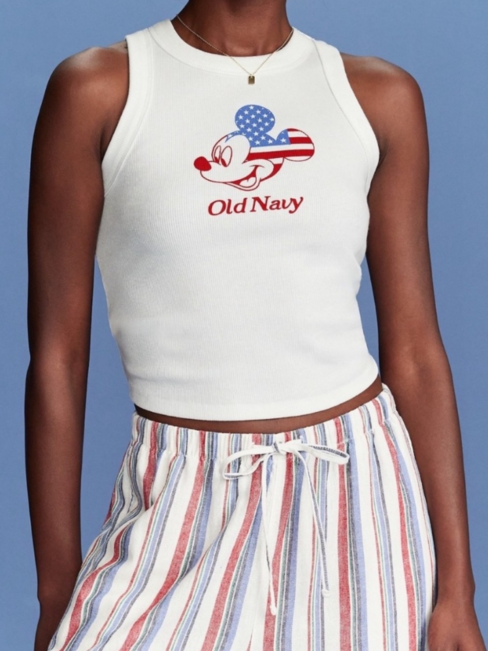 NWT Old Navy x Disney Mickey Mouse LogoGraphic Snug Tank Top
